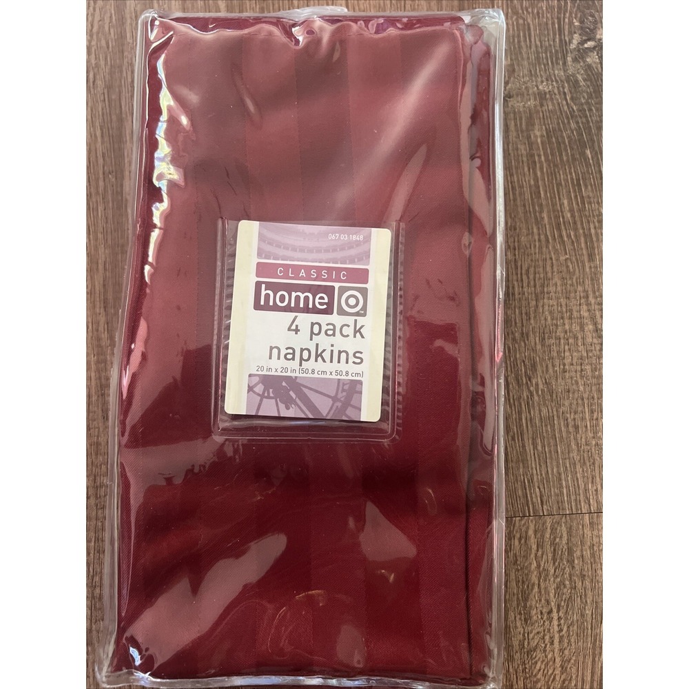 Target Casual Home Red Cloth Napkins - 4 Pack, NEW